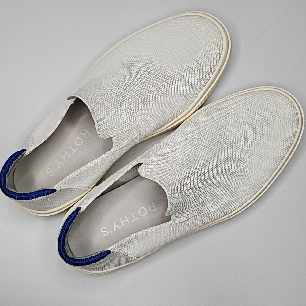 Rothy's The Original Slip-On Sneaker Grey Blue Shoes Loafers Women's Size 7.5